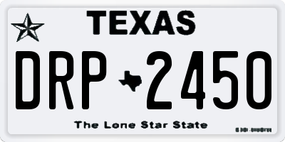 TX license plate DRP2450