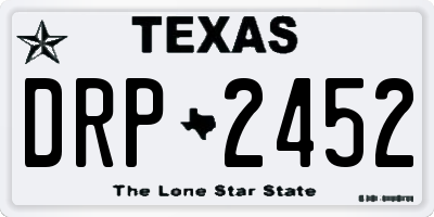 TX license plate DRP2452