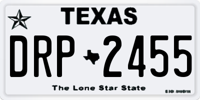 TX license plate DRP2455