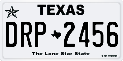 TX license plate DRP2456