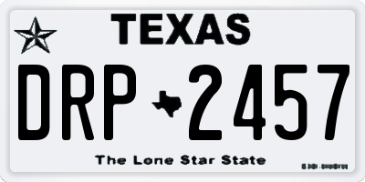 TX license plate DRP2457