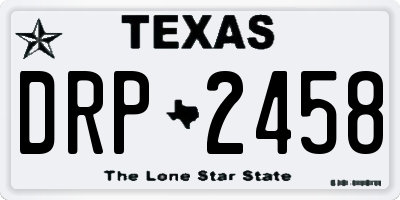 TX license plate DRP2458