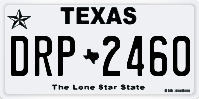 TX license plate DRP2460