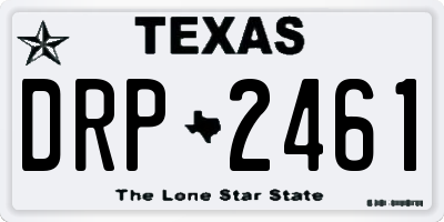 TX license plate DRP2461
