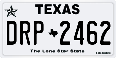 TX license plate DRP2462