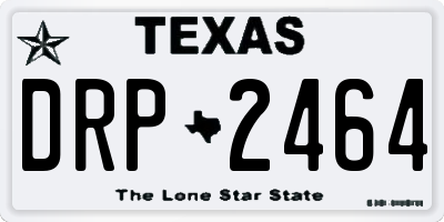 TX license plate DRP2464