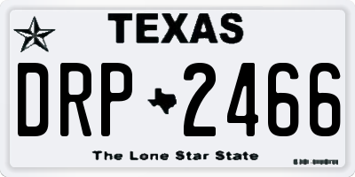 TX license plate DRP2466
