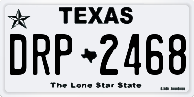 TX license plate DRP2468