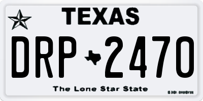 TX license plate DRP2470