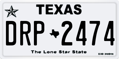 TX license plate DRP2474