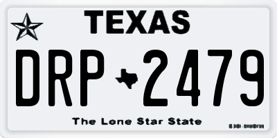 TX license plate DRP2479