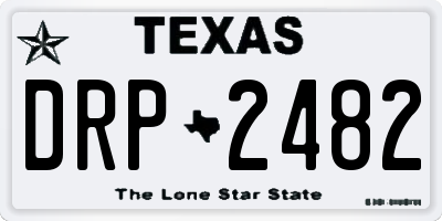TX license plate DRP2482