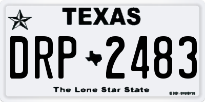 TX license plate DRP2483