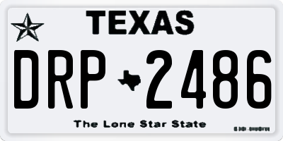 TX license plate DRP2486