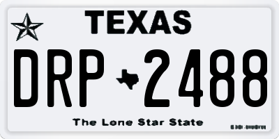 TX license plate DRP2488