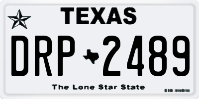 TX license plate DRP2489