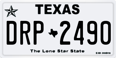 TX license plate DRP2490