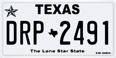 TX license plate DRP2491