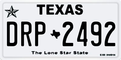 TX license plate DRP2492
