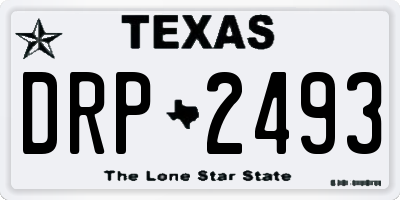 TX license plate DRP2493