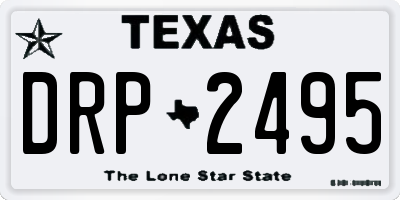 TX license plate DRP2495