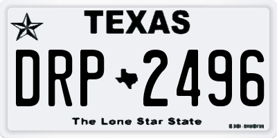 TX license plate DRP2496