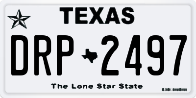TX license plate DRP2497