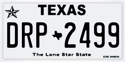 TX license plate DRP2499