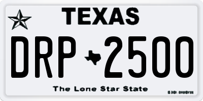 TX license plate DRP2500