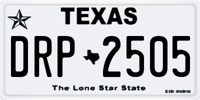 TX license plate DRP2505