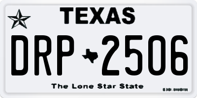 TX license plate DRP2506