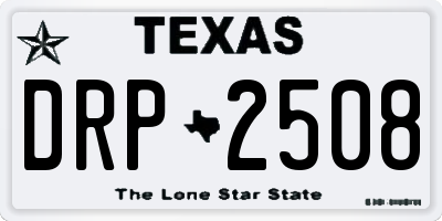 TX license plate DRP2508