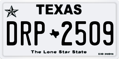 TX license plate DRP2509
