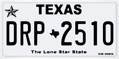 TX license plate DRP2510
