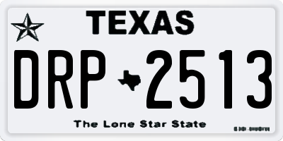 TX license plate DRP2513