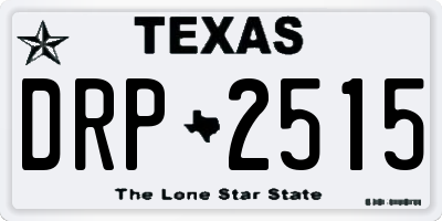 TX license plate DRP2515