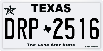 TX license plate DRP2516