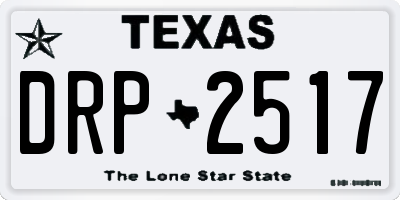 TX license plate DRP2517