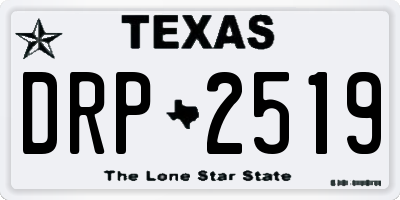 TX license plate DRP2519