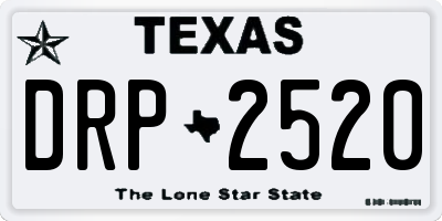 TX license plate DRP2520