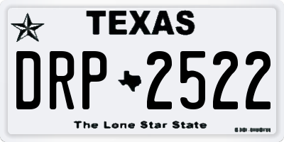 TX license plate DRP2522