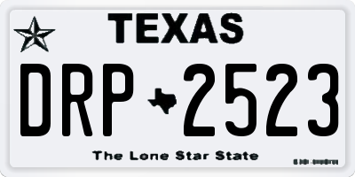 TX license plate DRP2523