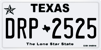 TX license plate DRP2525