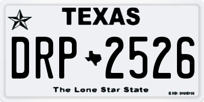 TX license plate DRP2526