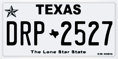 TX license plate DRP2527