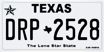 TX license plate DRP2528