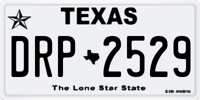 TX license plate DRP2529