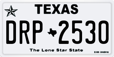 TX license plate DRP2530