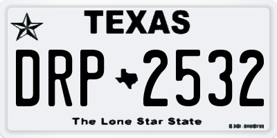 TX license plate DRP2532