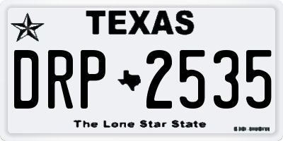 TX license plate DRP2535